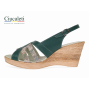 Sandale dama verzi din piele naturala cu talpa tip pana si bareta reglabila S89VERDE